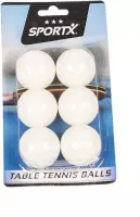 SportX Tafeltennisballen 4 cm 6 Stuks Wit