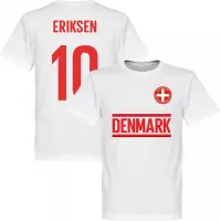 Denemarken Eriksen Team T-Shirt - Wit - XS