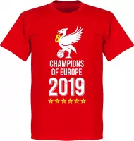 Liverpool Champions Of Europa 2019 T-Shirt - Rood - 4XL