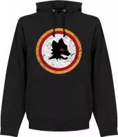 AS Roma Vintage Logo Hooded Sweater - XL