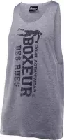 Boxeur Des Rues - Wide Jersey Raw Cut Tank Front Logo - Grijs - XXL