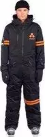 Oneskee original Pro suit Black/Orange stripes | Maat S | Skipak | Snowboardpak | Onesie | Ski overall | Snowsuit | Wintersportpak | Waterdicht skipak | Freeride skiuit | Off piste winterspor