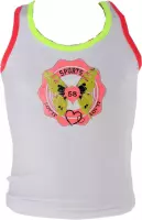 Papillon Sporttop Racer Meisjes Wit Maat 116