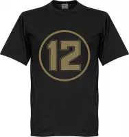 Senna 12 Retro T-Shirt - Zwart  - M