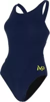 Michael Phelps Solid Mid Back - Badpak - Dames - Navy Blauw - 38