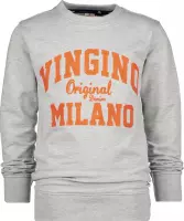 Vingino Sweater Milano Jongens Katoen Grijs/oranje Maat 140