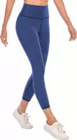 Geweo Fitnessleggings - Yoga Pant - Yoga Legging - Power Sportlegging - Sportbroek - High Waist - Dames - Donkerblauw - Maat L