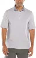 Coolibar - UV Sport Polo voor heren - Erodym Golf - Wit/Grijs - maat XXL