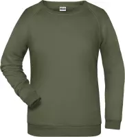 James And Nicholson Dames/dames Basic Sweatshirt (Olijf)