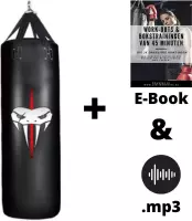 Limited Boxing – Bokszak – 120 CM – Stevig materiaal – Op te hangen – Zelf op gewicht te brengen - Inclusief E-Book en Audio workout/boksles