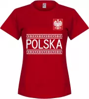 Polen Dames Team T-Shirt - Rood - S