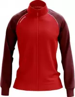 Masita | Trainingsjack Dames - Supreme - Sportvest - Comfortabel Sportvest - Zakken met Rits - Houdt warm - Voelt Licht aan - RED - 34