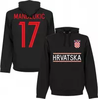 Kroatië Mandzukic 17 Team Hooded Sweater - Zwart - XXL