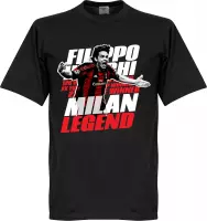Inzaghi AC Milan Legend T-Shirt - Zwart - XS