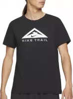 Nike Nike Dri-FIT Trail Shirt Outdoorshirt - Maat S  - Mannen - zwart - wit