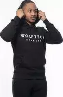 Wolftech Gymwear Hoodie Heren / Hoodie Dames - Zwart - XL - Met Groot Logo - Fitness - Unisex