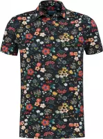 Polo Korte Mouw Print Bloemen Navy (7.11.401.407 - 310)