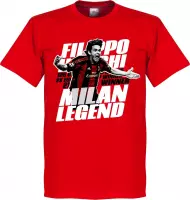 Inzaghi AC Milan Legend T-Shirt - Rood - S