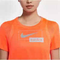 Nike Icon Clash Run shirt dames oranje