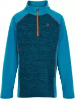 Color Kids - Fleece pullover met halve rits voor jongens - Melange - Lichtblauw - maat 140cm