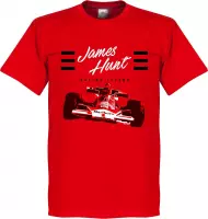 James Hunt T-Shirt - Rood  - XXL