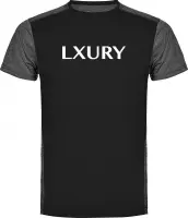 LXURY Sport T-Shirt Zwart Maat L - Heren - Fitness kleding - Sportshirt - Fitness T-Shirt - Sportkleding