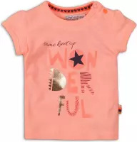 Dirkje Meisjes T-shirt - Light neon coral - Maat 68