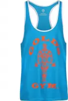 GGVST004 MUSCLE JOE CONTRAST STRINGER VEST - TURQUOISE - XL