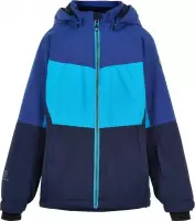 Color Kids - Ski-jas voor meisjes - Colorblock - Cyaanblauw - maat 140cm