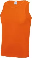 Sport singlet/hemd oranje voor heren - Hardloopshirts/sportshirts - Sporten/hardlopen/fitness/bodybuilding - Sportkleding top oranje voor mannen M (40/50)