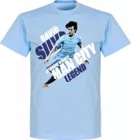 David Silva Manchester City Legend T-Shirt - Lichtblauw - XS