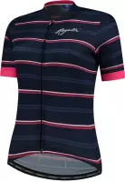 Rogelli Stripe Fietsshirt - Korte Mouwen - Dames - Blauw, Roze - Maat M