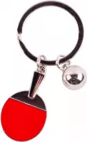 Heemskerk Sleutelhanger Tafeltennisbatje en balletjes – Metaal – met Logo