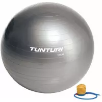 Tunturi Fitnessbal - Gymball - Swiss ball - 75 cm - Incl. pomp - Zilver