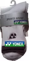 Yonex hoge sportsokken 9052 wit/zwart | maat 35 t/m 39