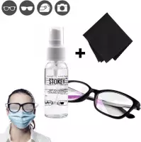 Stokey® Anti Fog Spray Bril | Tegen beslagen brillen i.c.m. mondkapje | Nieuwe en Betere Formule | Anti Condens Sprays