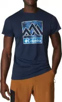 Columbia Zero Rules S S Graphic Shirt 1533291464, Mannen, Marineblauw, t-shirty, maat: L EU