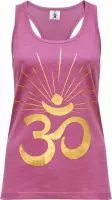 Yoga-Racerback-Top "OM sunray" - rose wine gold XL Loungewear shirt YOGISTAR