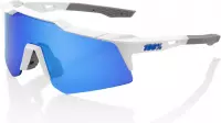 100% Speedcraft XS (extra small) Matte White/ Blue Multilayer Mirror Lens + Clear Lens - 61005-250-01