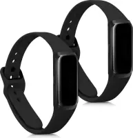 kwmobile 2x armband voor Samsung Galaxy Fit (SM-R370) - Bandjes voor fitnesstracker in zwart
