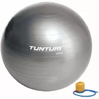 Tunturi Fitnessbal - Gymball - Swiss ball - 90 cm - Incl. pomp - Zilver