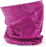 Multifunctionele morf sjaal roze met contour print - Voor volwassen - Gezichts bedekkers - Maskers voor mond - Windvangers - Gezichtsmasker