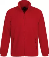SOLS Heren North Full Zip Outdoor Fleece Jacket (Rood)