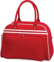 Bagbase Retro bowlingtas, Kleur Rood/Wit (Classic Red/White)