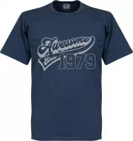 Awesome Since 1979 T-Shirt - Navy - L
