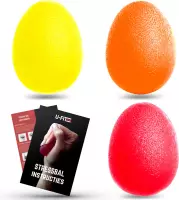 U-Fit One 3 Stuks Stressbal- Stressballen - Fidget - Handtrainer - Handknijper - Knijphalter
