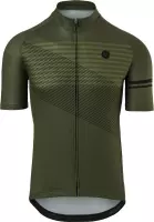 AGU Striped Fietsshirt Essential Heren - Groen - L