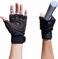 AWEMOZ Fitness Handschoenen - Sport Handschoenen - Fitness - Zwart - Maat L - Cadeau voor Mannen en Vrouwen