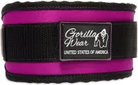 Gorilla Wear Womens Halterriem - Lifting Belt - Gewichtheffen - Krachttraining - Zwart/ Paars - S