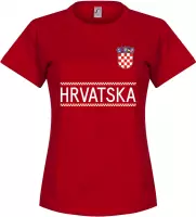 Kroatië Dames Team T-Shirt - Rood - XXL